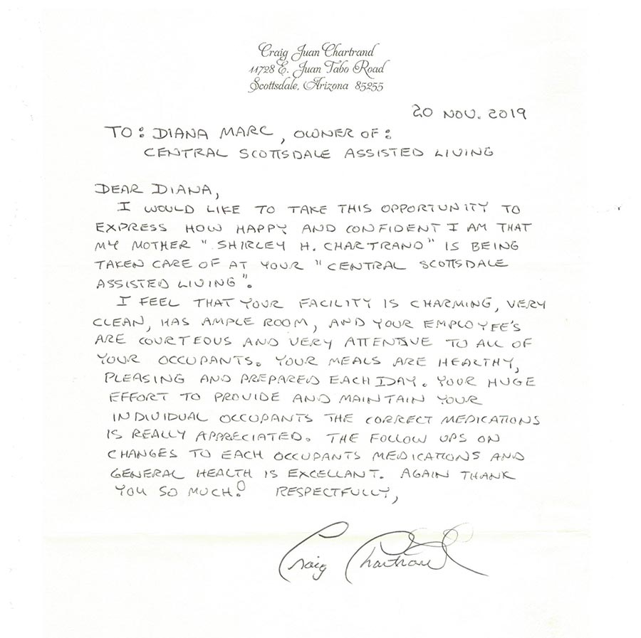 Testimonial Letter